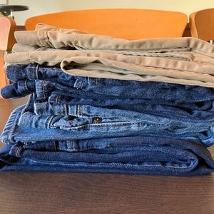 35x32 Gap Factory Men's Pants Bundle  --- 3 pairs of jeans, 1 khaki